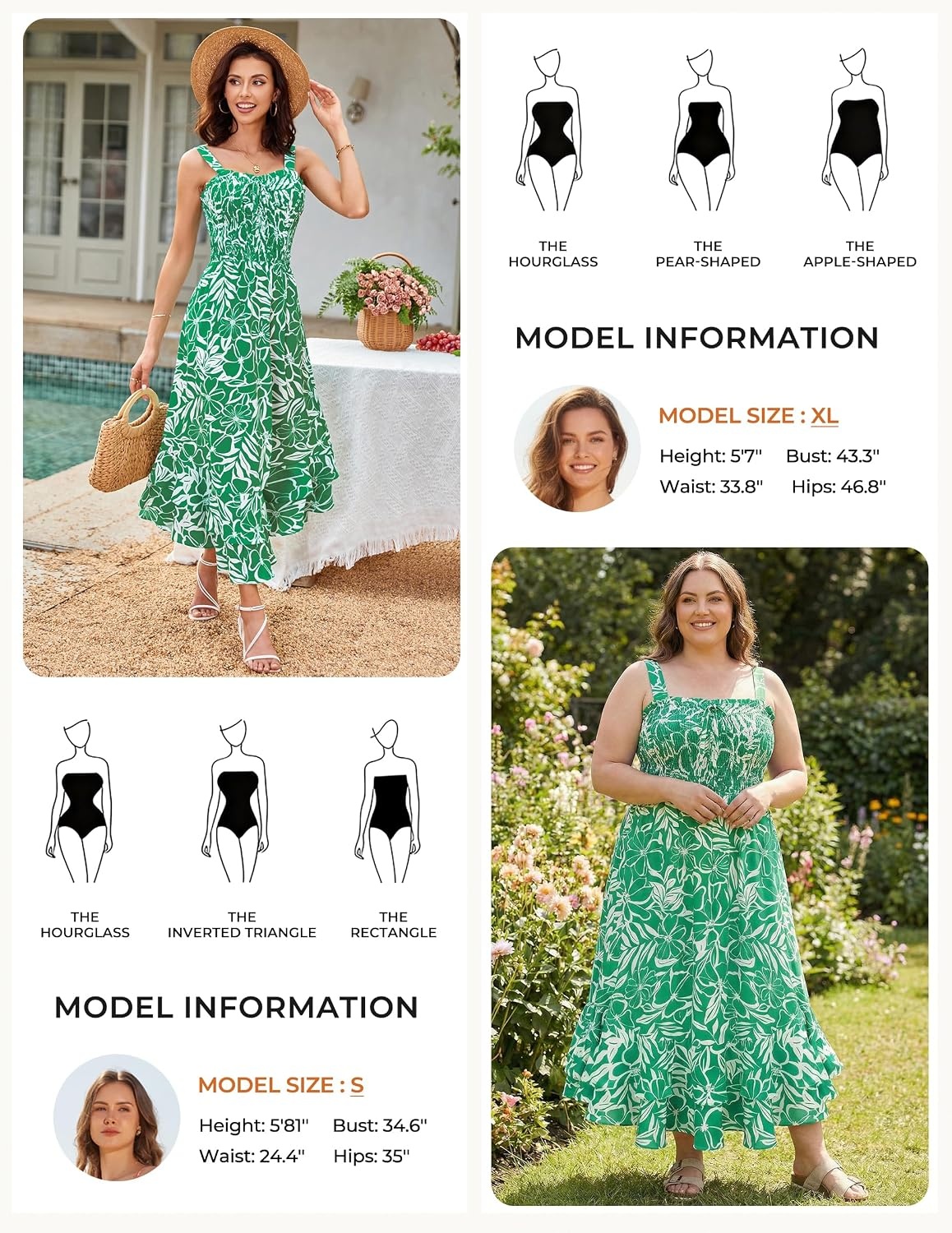 image:imageGRACE KARIN Womens 2026 Summer Floral Boho Dresses Square Neck Strapped Swing A Line Sundress Long Maxi Beach Dress Outfits Sleeveless Hawaiian Trendy Fashion ClothesGreen Floral