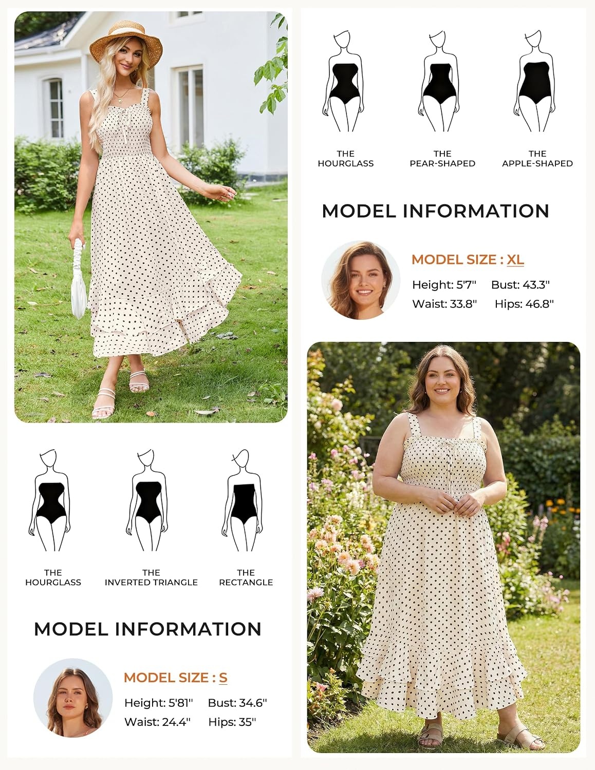 image:imageGRACE KARIN Womens 2026 Summer Floral Boho Dresses Square Neck Strapped Swing A Line Sundress Long Maxi Beach Dress Outfits Sleeveless Hawaiian Trendy Fashion ClothesBlack Dot