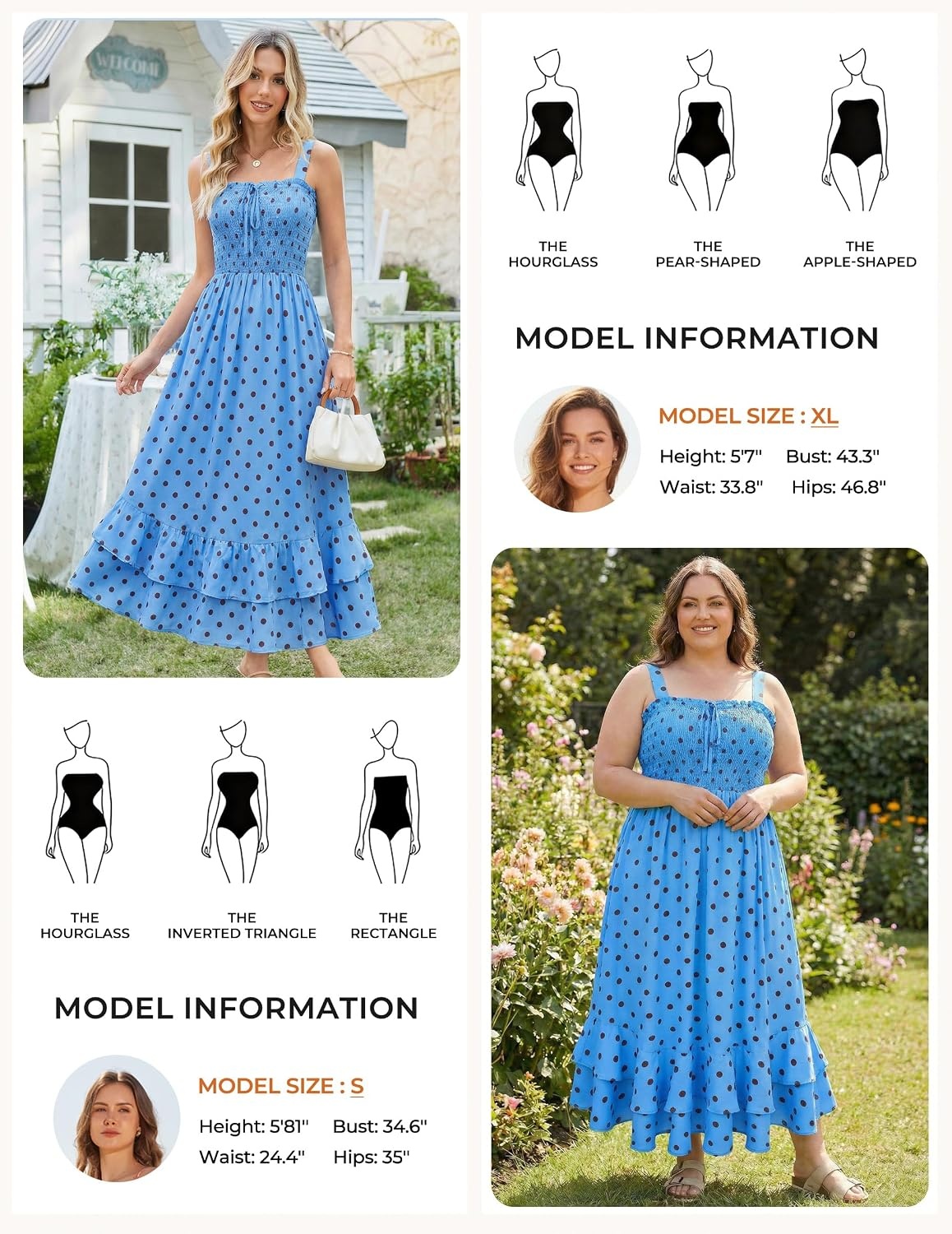 image:imageGRACE KARIN Womens 2026 Summer Floral Boho Dresses Square Neck Strapped Swing A Line Sundress Long Maxi Beach Dress Outfits Sleeveless Hawaiian Trendy Fashion ClothesBlue Dots