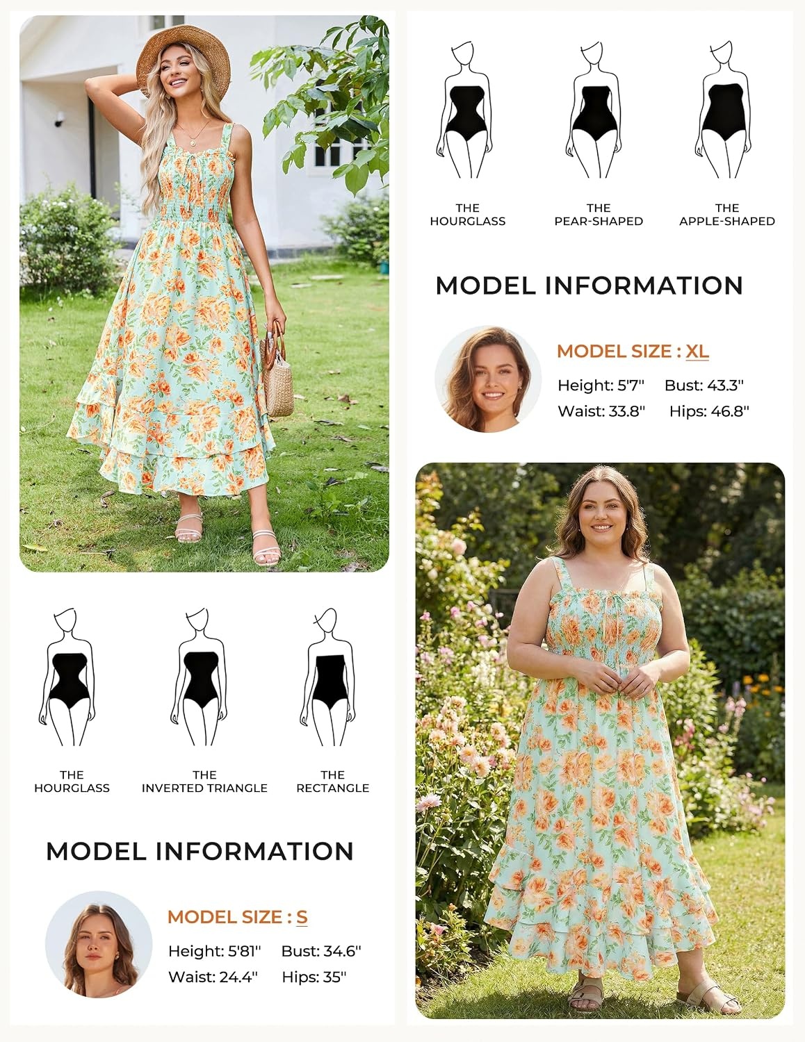 image:imageGRACE KARIN Womens 2026 Summer Floral Boho Dresses Square Neck Strapped Swing A Line Sundress Long Maxi Beach Dress Outfits Sleeveless Hawaiian Trendy Fashion ClothesYellow Floral