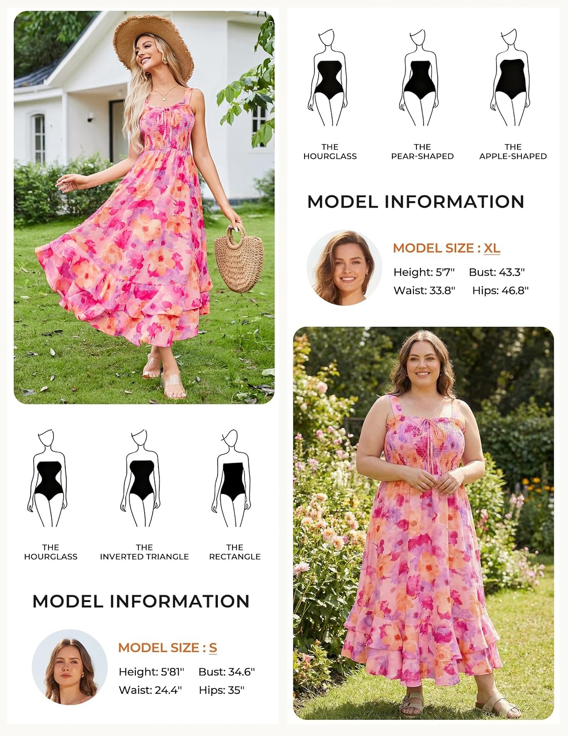 image:imageGRACE KARIN Womens 2026 Summer Floral Boho Dresses Square Neck Strapped Swing A Line Sundress Long Maxi Beach Dress Outfits Sleeveless Hawaiian Trendy Fashion ClothesPink Yellow