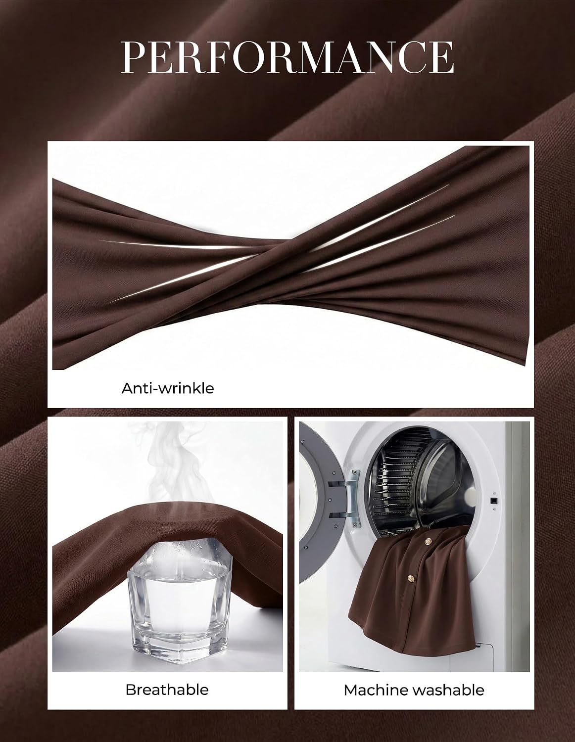 image:imageGRACE KARIN Womens Sleeveless Bodycon Work Office Business Dress 2026 Crew NeckBack ZipperElastic BeltKnee LengthClassic Sheath Outfits Suitable for FunralChurchBusiness CasualTravelDark Brown