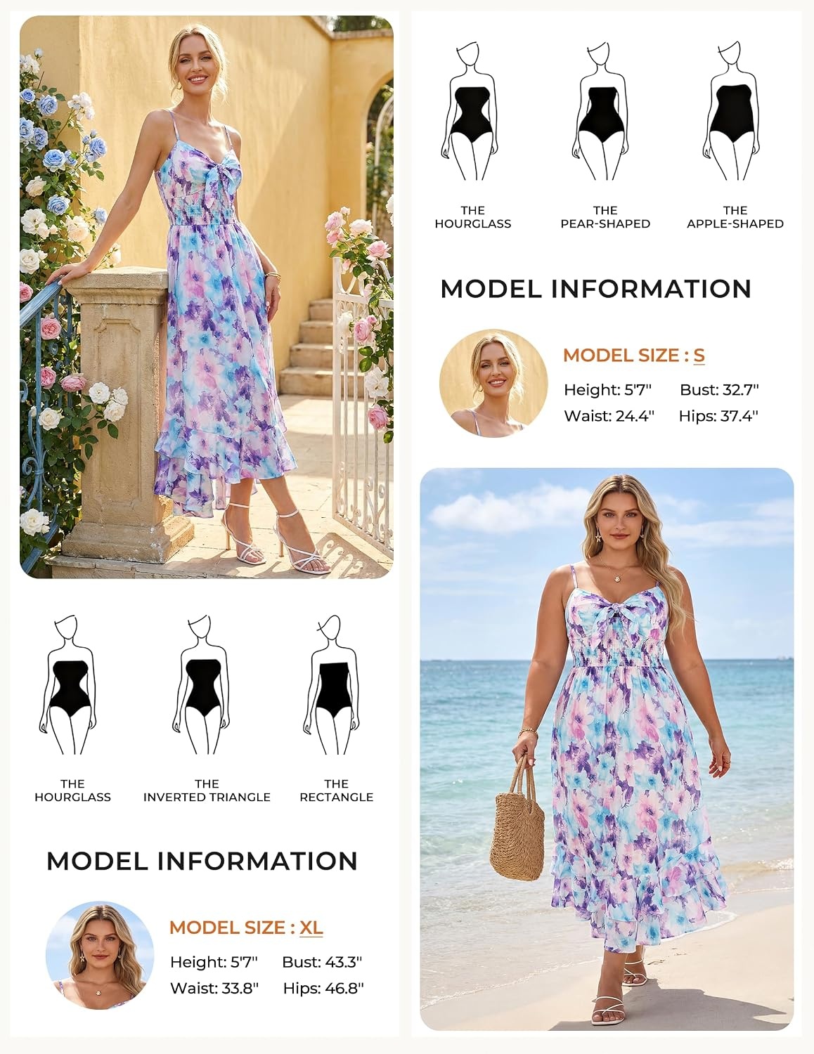 image:imageGRACE KARIN Womens Summer Floral Maxi Sundresses Beach Boho Dress with PocketsSpaghetti StrapV NeckSmocked BackCasual Fashion ClothesVacation OutfitsA Line Long DressBlue Purple Floral