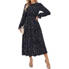 Navy Blue Rose Floral