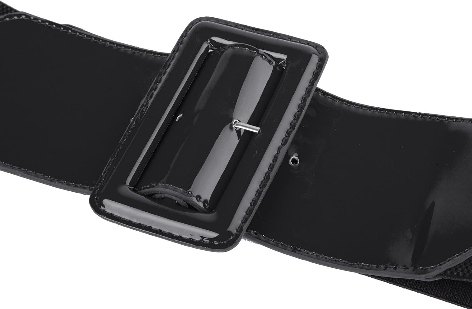 image:imageGRACE KARIN Womens Stretchy Belt 3 Inch Wide Elastic Belts Stretch Waist Belt for Dress Cute Belts for Women Dresses Wide Elastic Adjustable Vintage for Casual Party for CosplayBlack