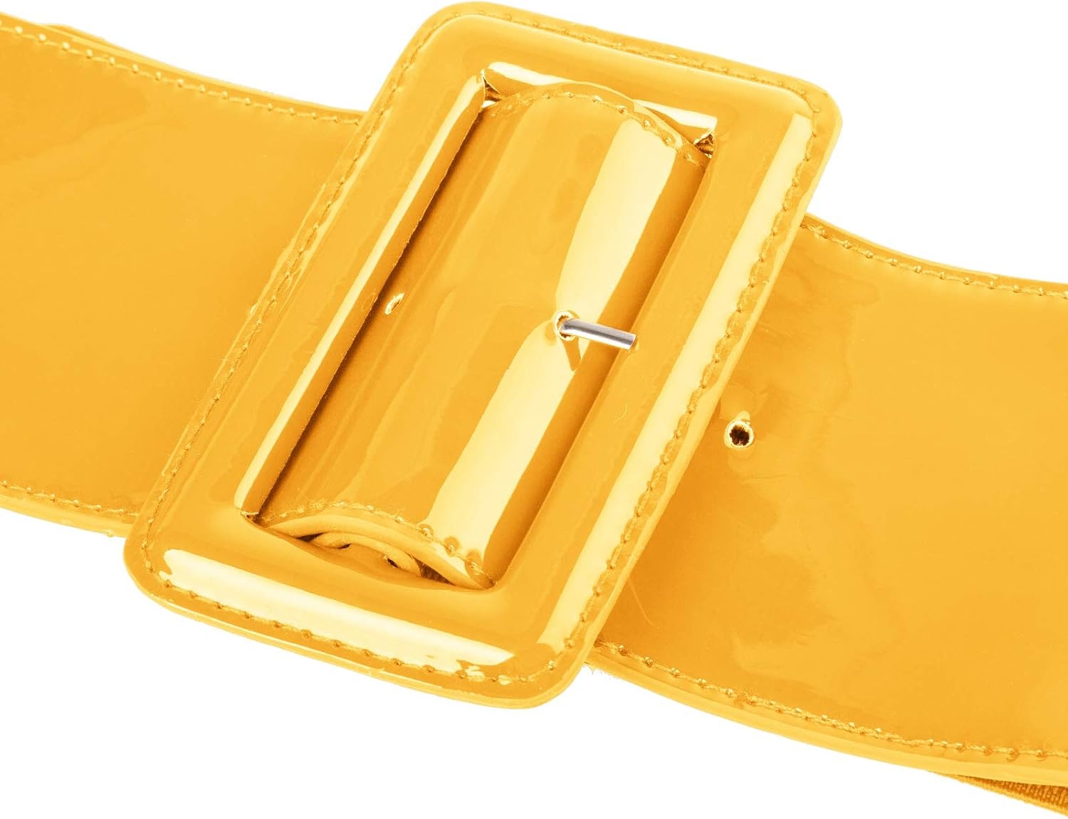 image:imageGRACE KARIN Womens Stretchy Belt 3 Inch Wide Elastic Belts Stretch Waist Belt for Dress Cute Belts for Women Dresses Wide Elastic Adjustable Vintage for Casual Party for CosplayYellow