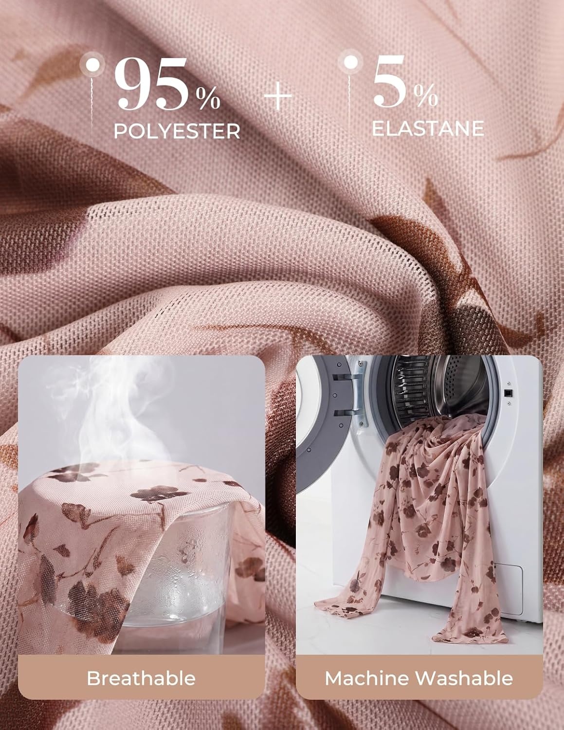image:imageGRACE KARIN Women Boho Mesh Blouses Dressy Casual Cowl Neck Going Out Tops Bell Long Sleeve Work Shirts Y2K Floral Ruched Outfits 2026 Fall Fashion ClothingPink