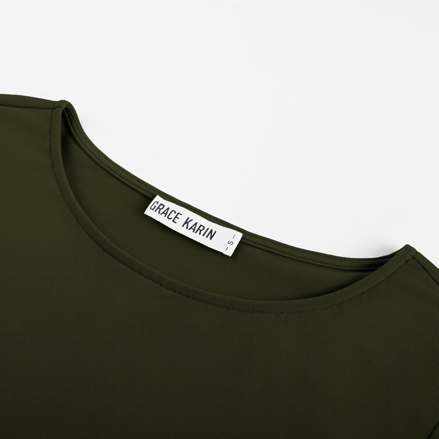 image:imageGRACE KARIN Womens Long Sleeve Bodycon Wedding Guest Dress Cocktail PartyFormalMaxiCrew NeckMeshRuchedDark Green