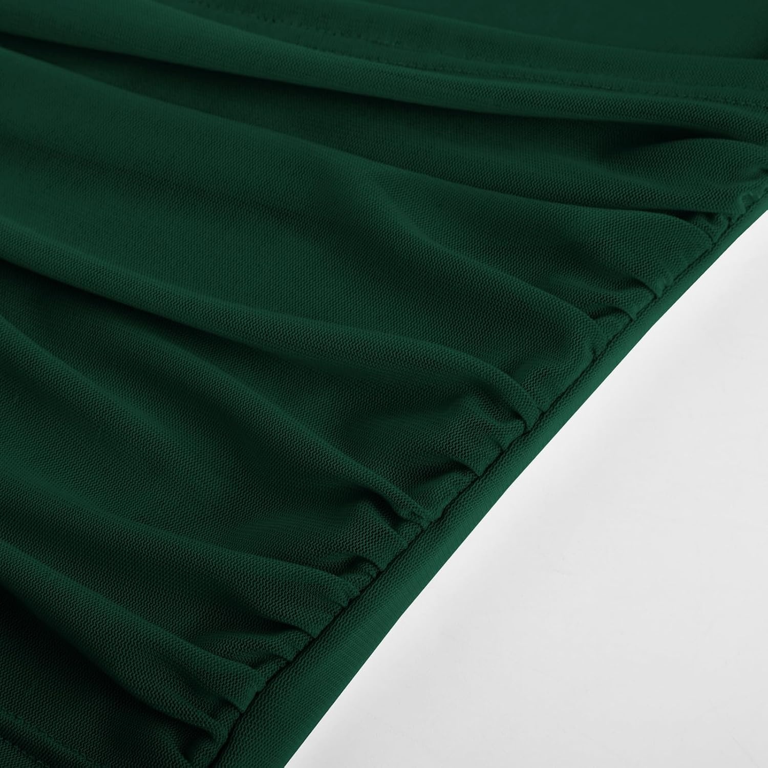 image:imageGRACE KARIN Womens Long Sleeve Bodycon Wedding Guest Dress Cocktail PartyFormalMaxiCrew NeckMeshRuchedEmerald Green