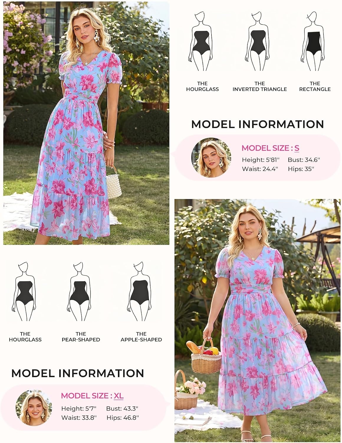 image:imageGRACE KARIN Womens Summer Wedding Guest Maxi Dress 2026 Floral ChiffonSide PocketsShort Sleeve V Neck A Line Elegant Flowy DressesPartySemi FormalBridal ShowerBeachFloral Purple Pink
