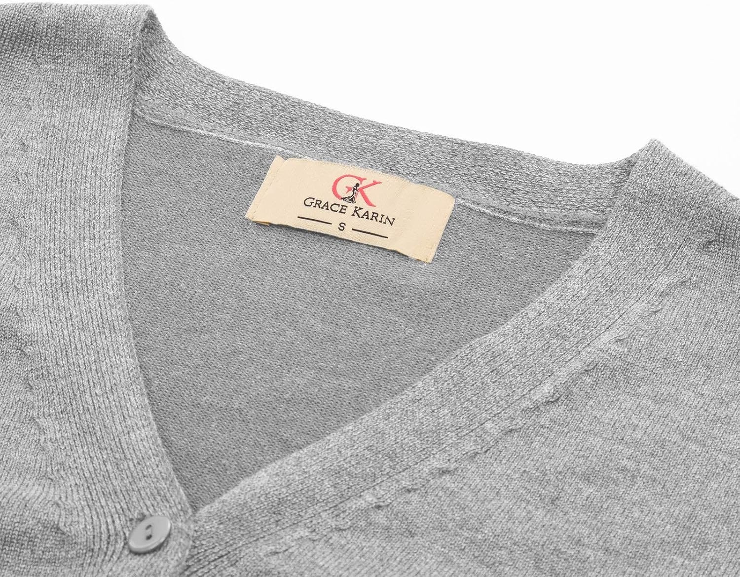 image:imageGRACE KARIN Cardigan Sweater for Women V Neck Lightweight Knit Fall Outfits Button Up Sweaters Long Sleeve Basic Soft Clothes Business Casual Fashion Tops for Work DailyLight Grey