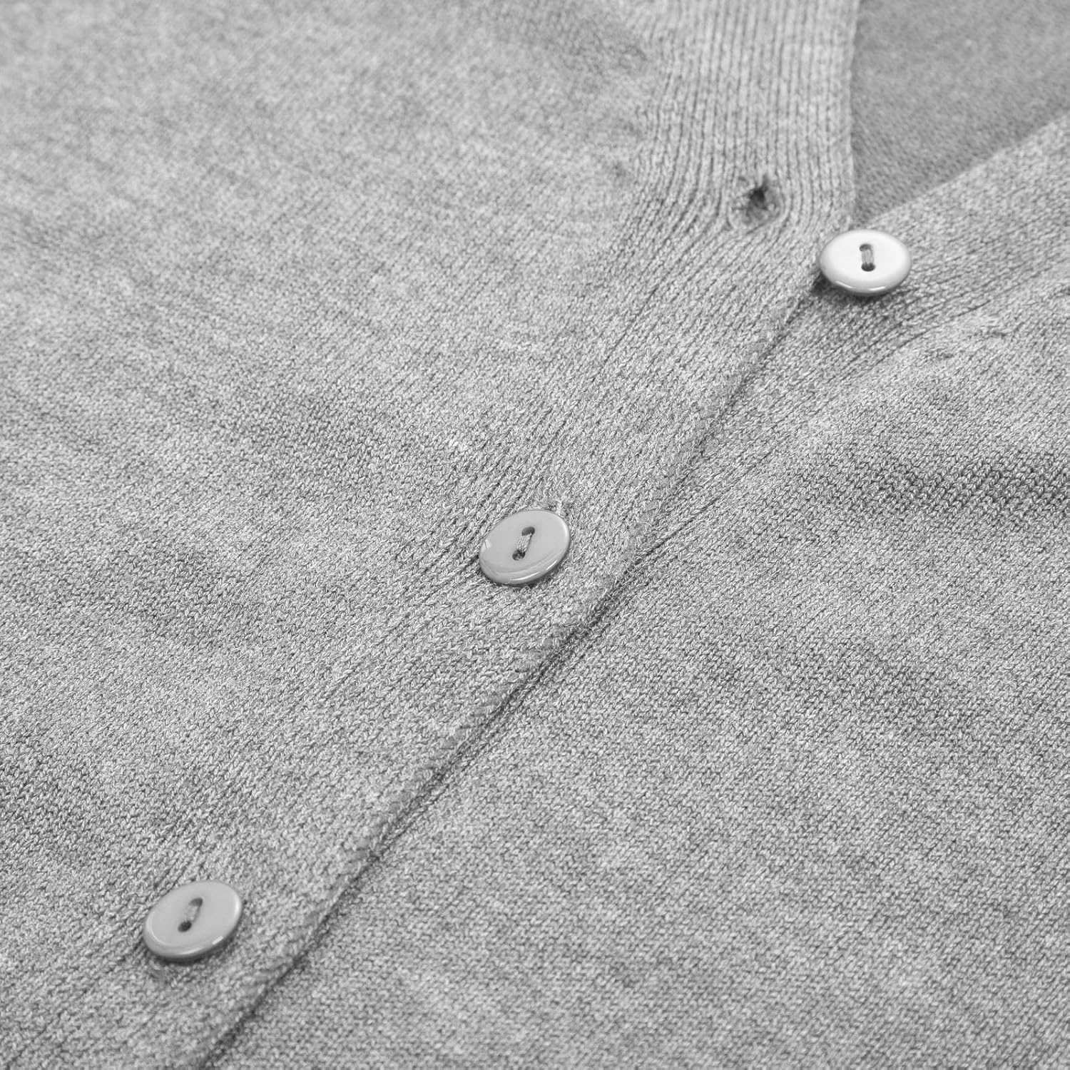 image:imageGRACE KARIN Cardigan Sweater for Women V Neck Lightweight Knit Fall Outfits Button Up Sweaters Long Sleeve Basic Soft Clothes Business Casual Fashion Tops for Work DailyLight Grey