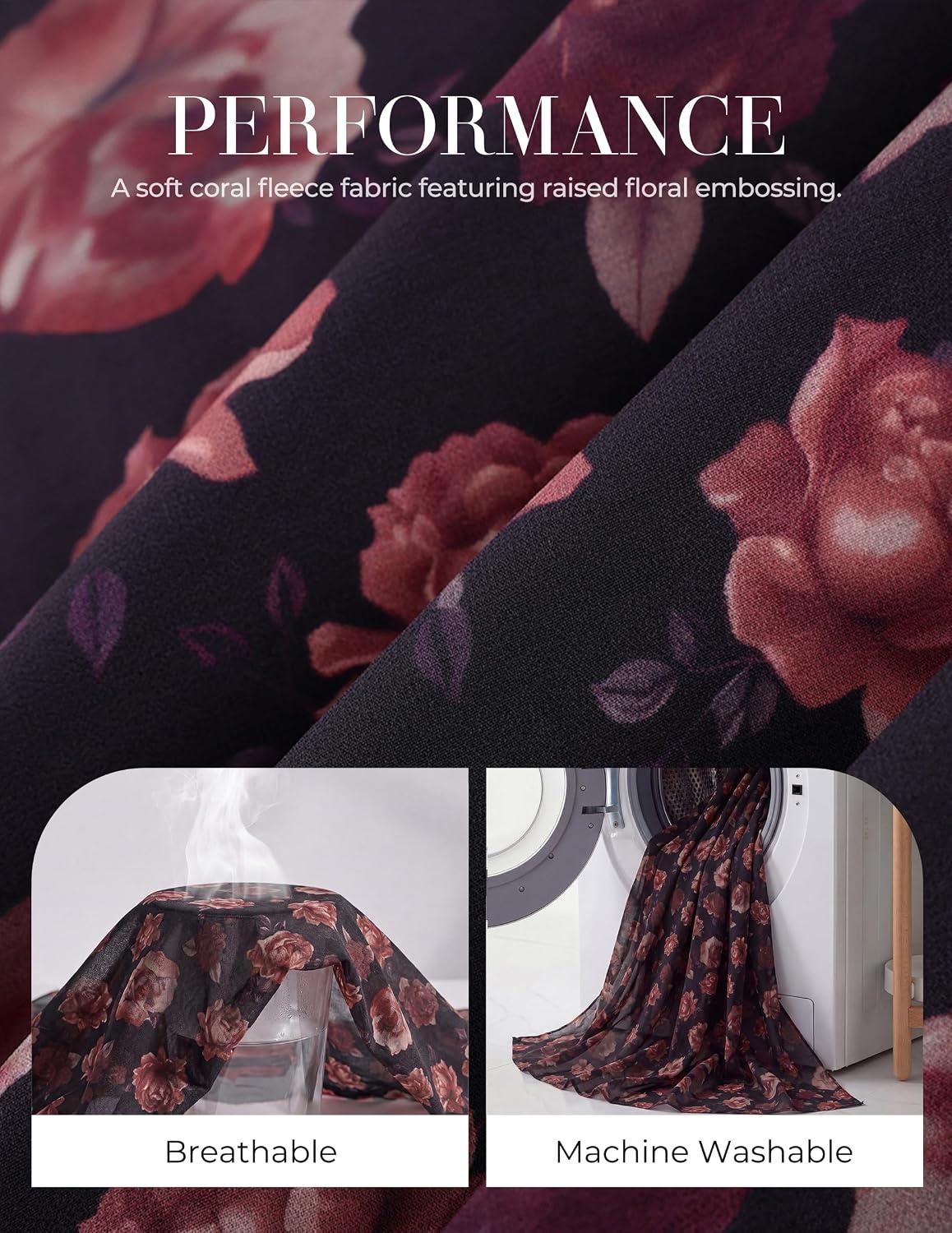 image:imageGRACE KARIN Womens Fall Long Sleeve Floral Wedding Guest Maxi Dress Sweetheart Neck Smocked Long DressChiffonFlowy A Line Outfit with Pocket for FormalTea PartyBridal ShowerBridesmaidBlack Red