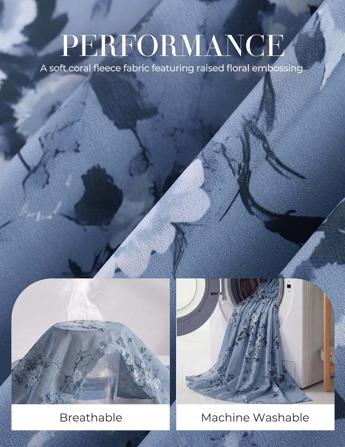 image:imageGRACE KARIN Womens Fall Long Sleeve Floral Wedding Guest Maxi Dress Sweetheart Neck Smocked Long DressChiffonFlowy A Line Outfit with Pocket for FormalTea PartyBridal ShowerBridesmaidGrey Blue