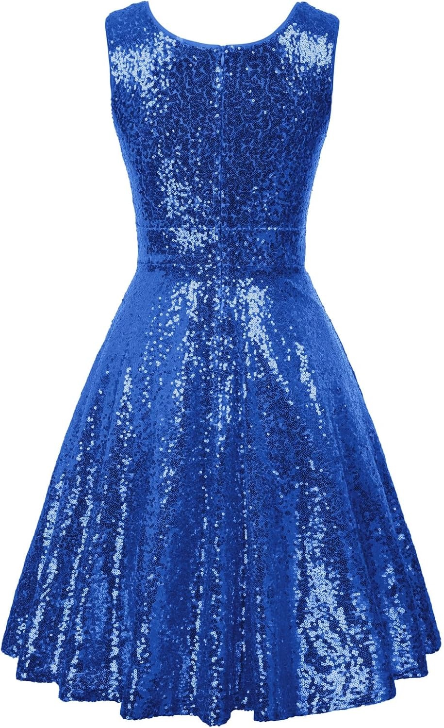 image:imageGRACE KARIN Womens Sparkly Sequin Cocktail Dresses Formal Prom Party A Line Dresses Wedding Guest Glitter Midi DressBluesequin