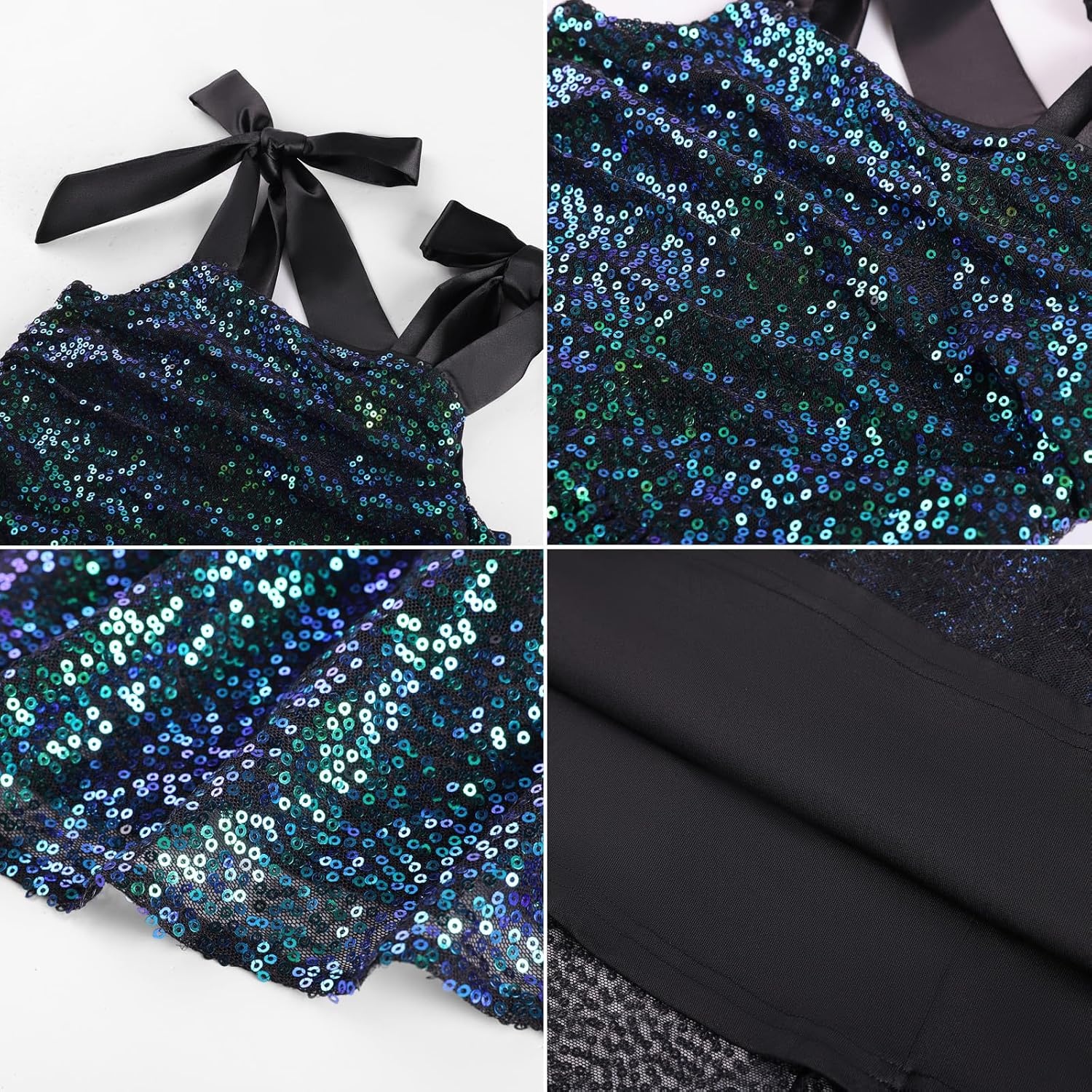 image:imageGRACE KARIN Girls Sequin Dress Halter Tie Back Tween Party Fancy Gown 714 Sparkle ALine Sleeveless Prom Birthday Wedding Graduation Flower Girl Pageant Dance Formal Homecoming Princess Party OutfitGreen Sequin