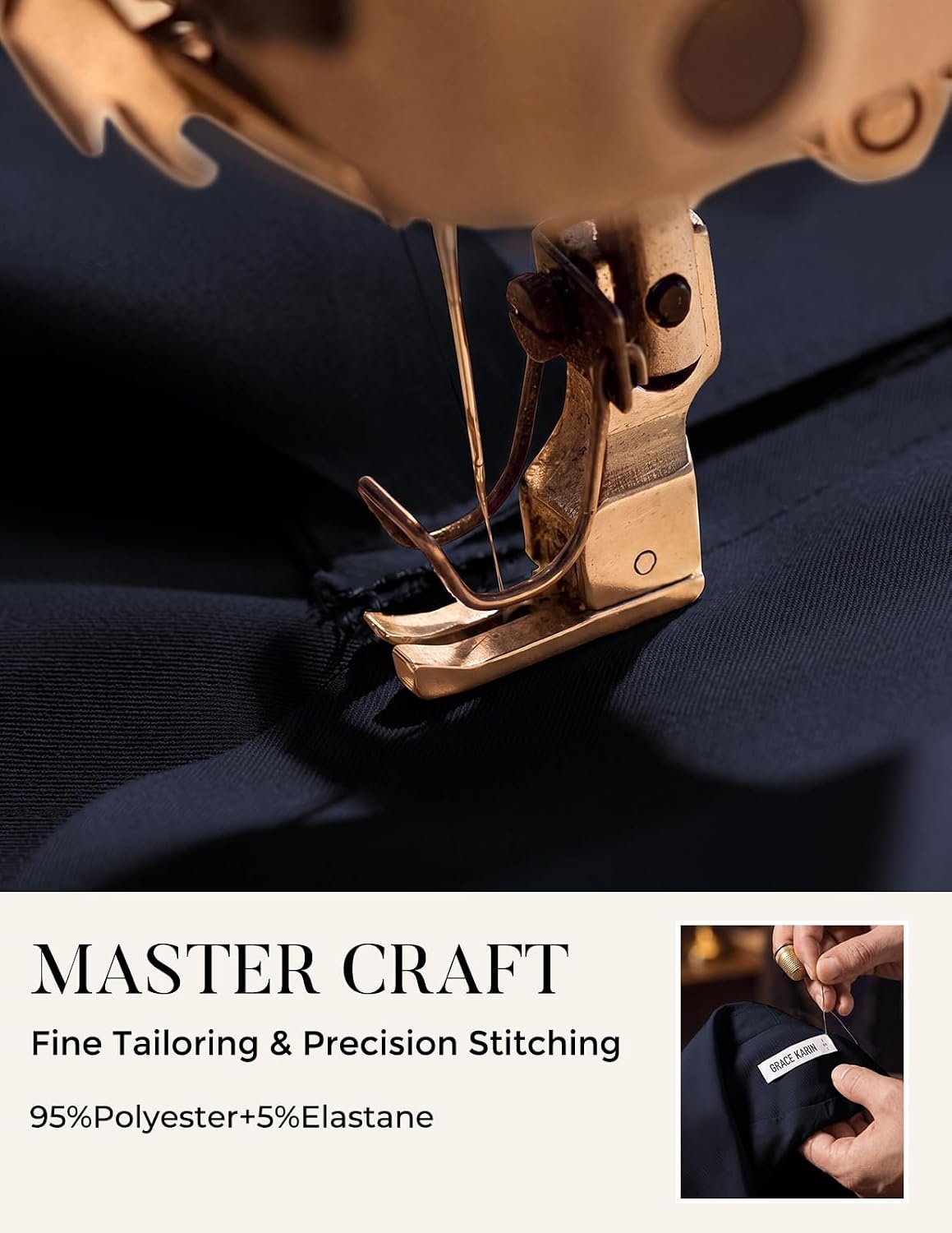 image:imageGRACE KARIN Women 2026 Business Casual BlazerFall Work Office Suit Jackets Long Sleeve Open Front Button Lapel Outfits with Pockets Classic Shawl Collar Dressy Interview Professional CoatNavy