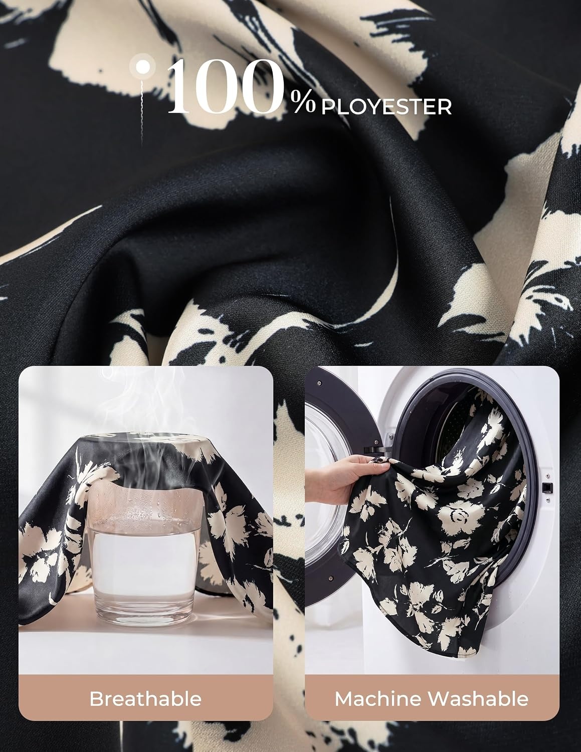 image:imageGRACE KARIN Womens Long Sleeve Silk Button Down Shirts 2026 Satin Floral Blouses Dressy CasualFall Business Work TopsApricot Floral