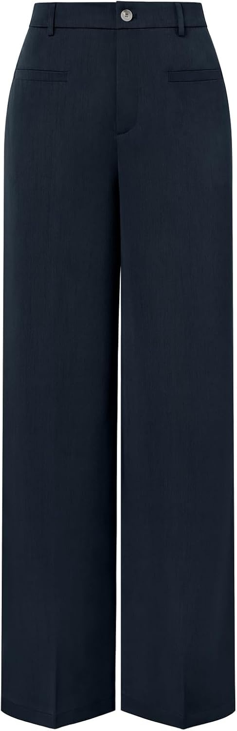 image:imageGRACE KARIN Wide Leg Work Pants Women Business Casual Dress Pants High Waist Straight Leg Palazzo Pants Professional Office Trousers SlacksTailored Teacher PantsInterview OutfitsNavy