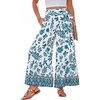 White Peacock Blue Floral