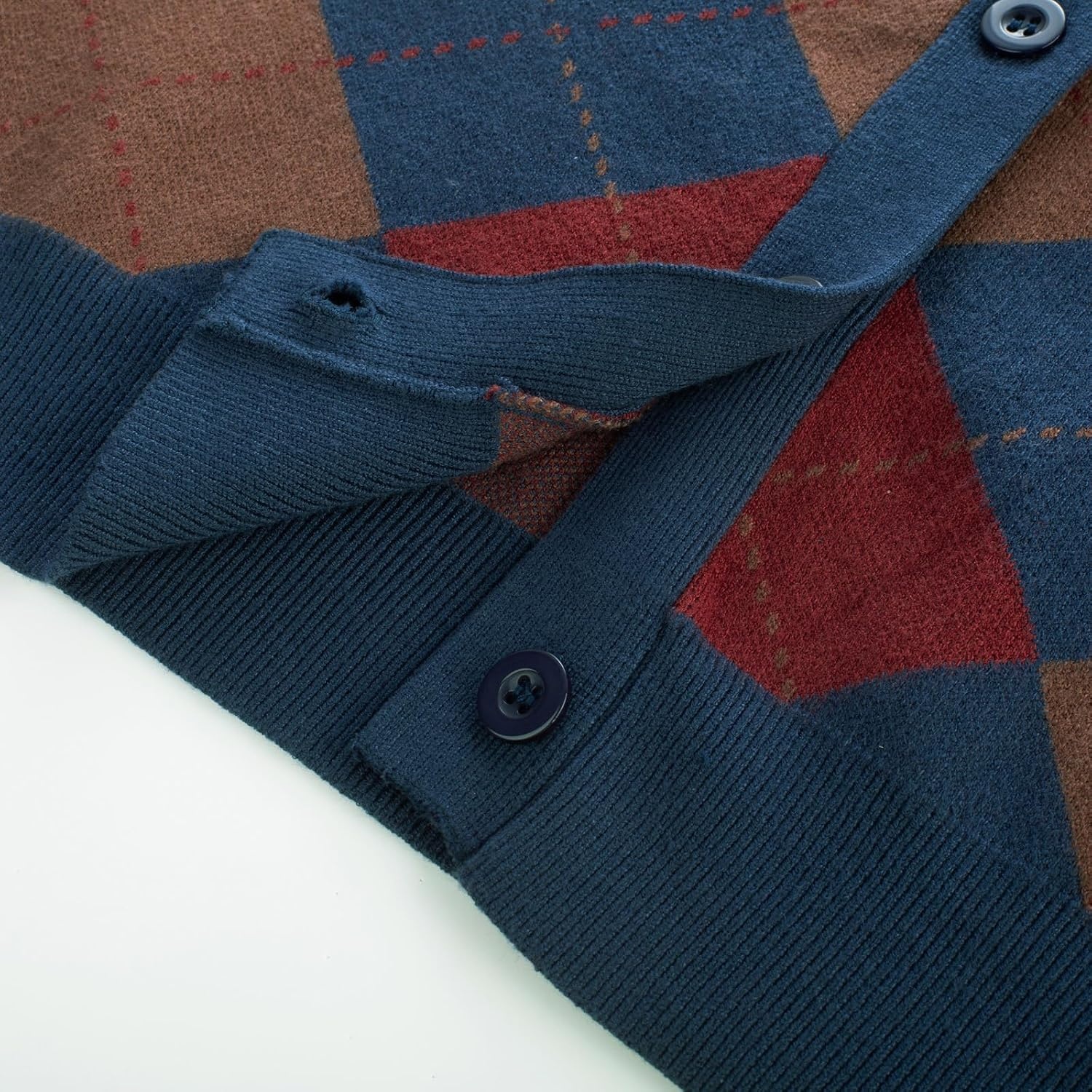 image:imageGRACE KARIN Womens Cardigan Sweater Fall Fashion Argyle Sweater Button Up Cardigan Teacher Outfits Preppy ClothesRed Blue Coffee