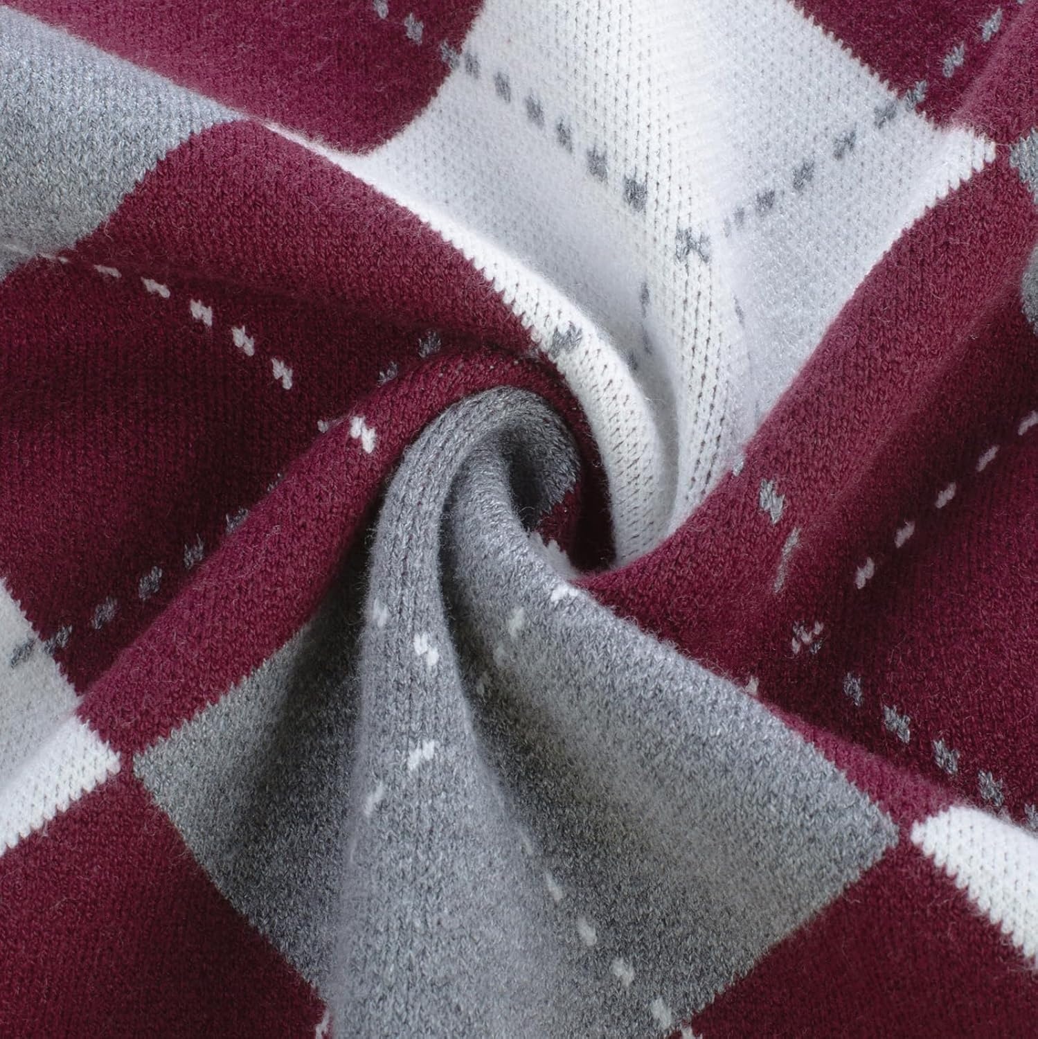 image:imageGRACE KARIN Womens Cardigan Sweater Fall Fashion Argyle Sweater Button Up Cardigan Teacher Outfits Preppy ClothesWine