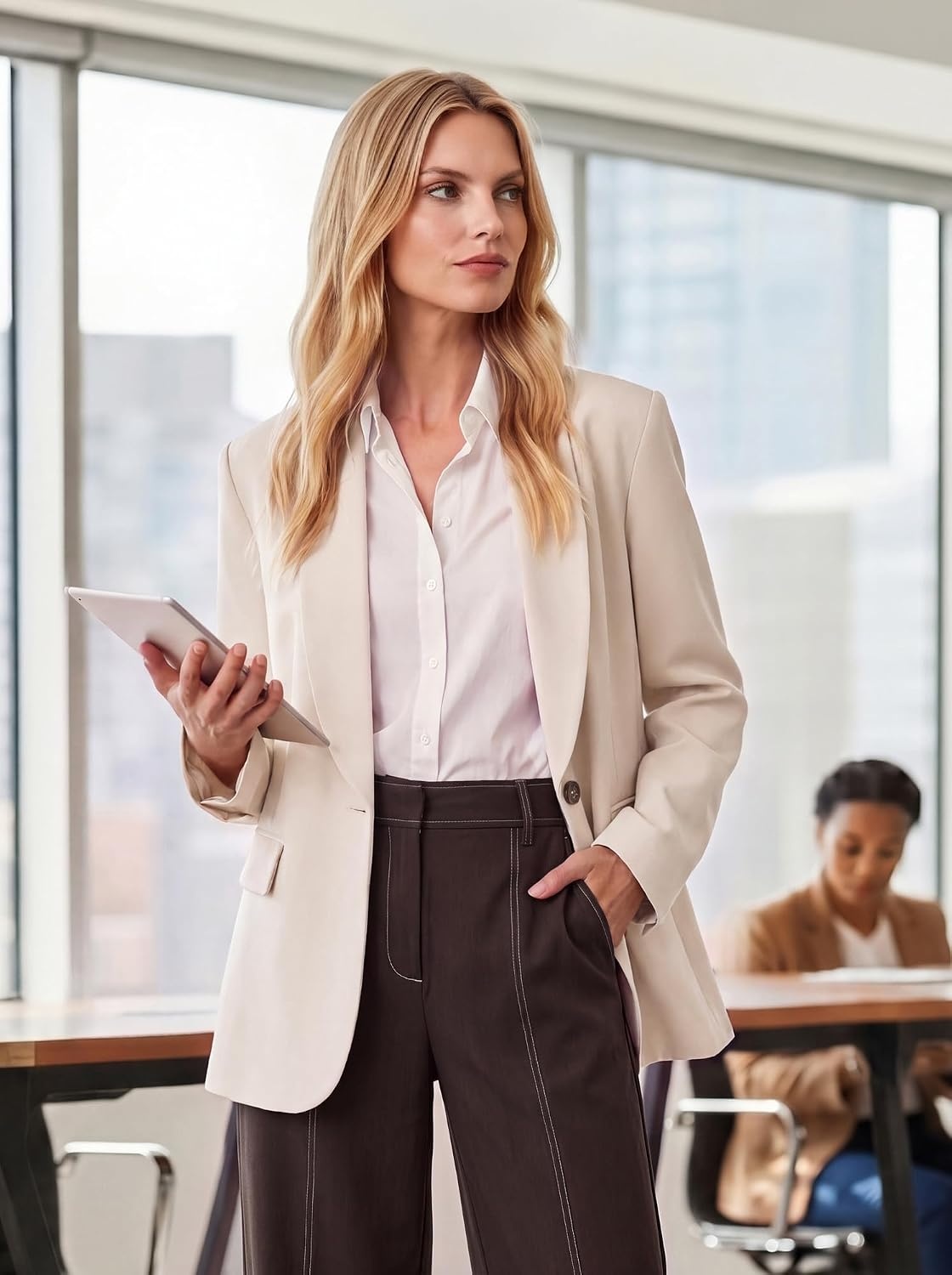 image:imageGRACE KARIN Women 2026 Business Casual BlazerFall Work Office Suit JacketsApricot