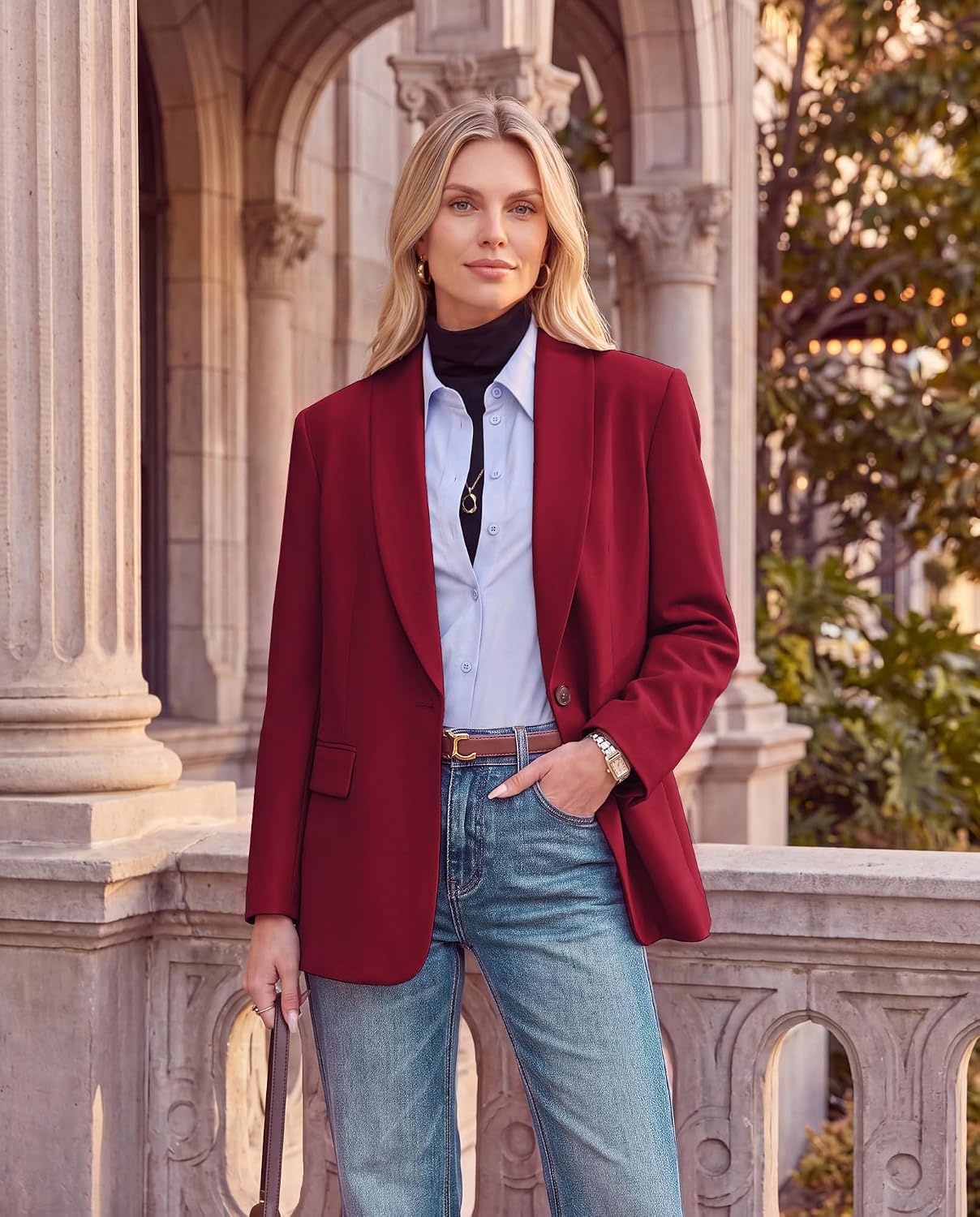 image:imageGRACE KARIN Women 2026 Business Casual BlazerFall Work Office Suit JacketsCerise