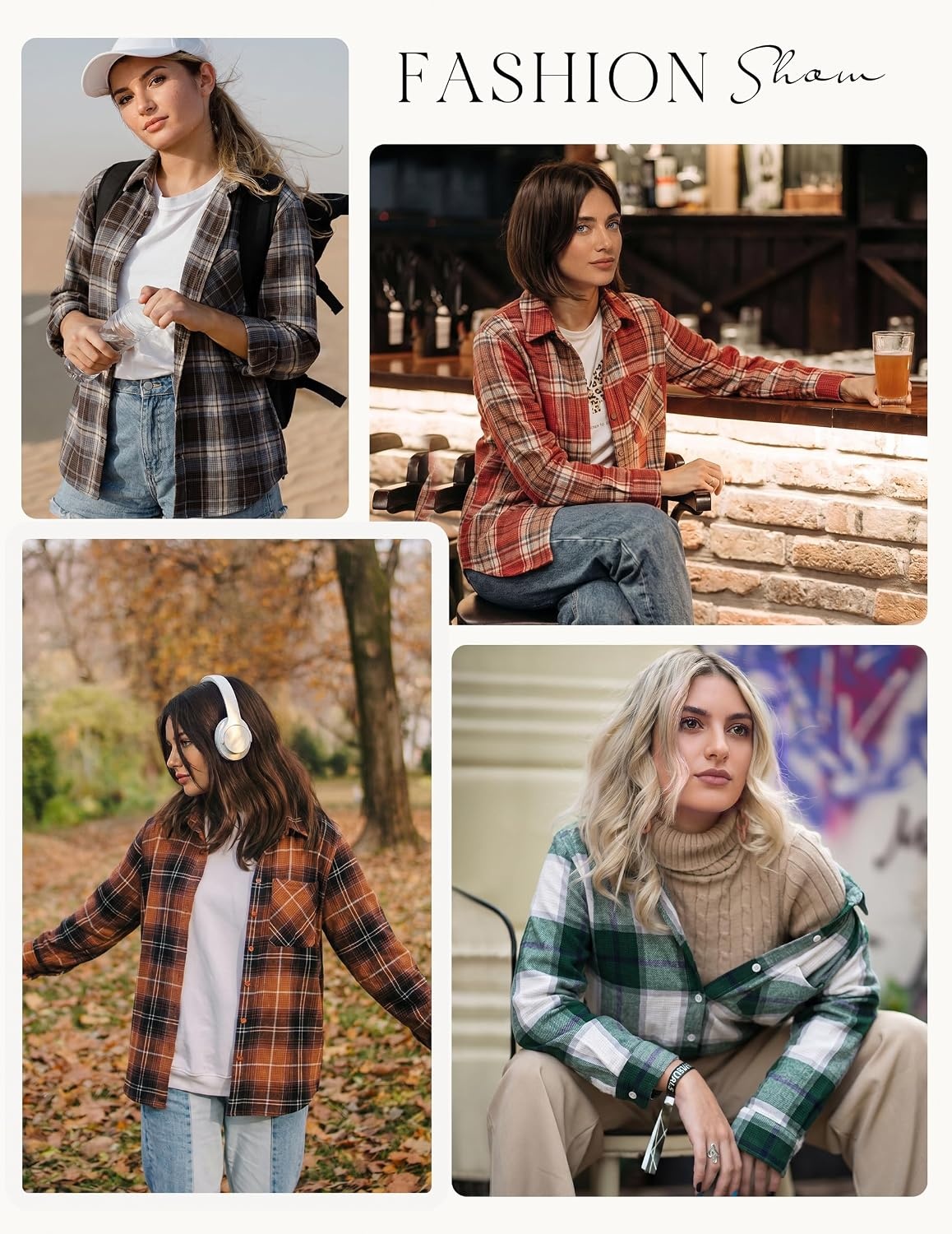 image:imageGRACE KARIN Women Waffle Plaid Knitted Button Down ShirtDark Red