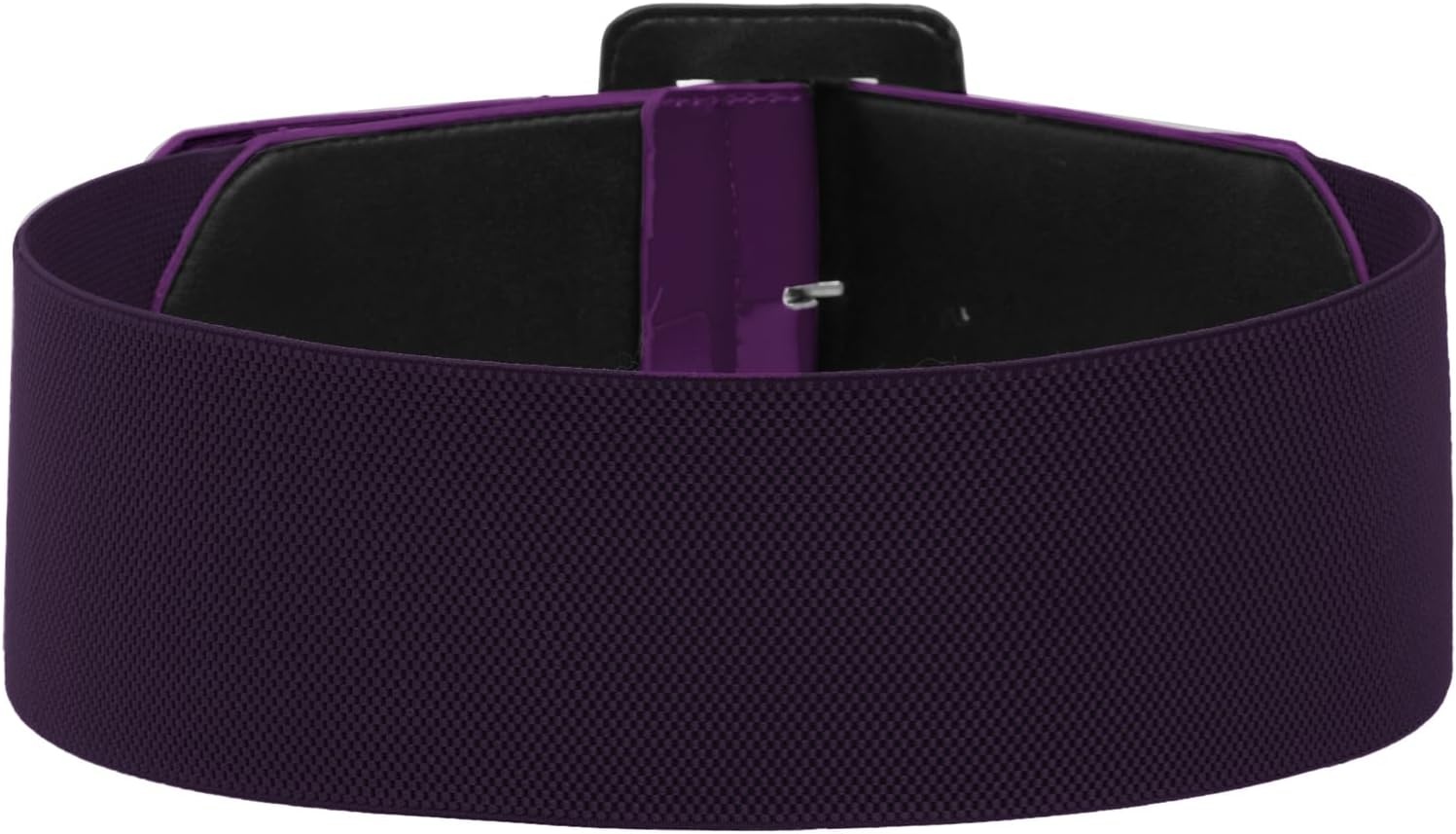 image:imageGRACE KARIN Womens Stretchy Belt 3 Inch Wide Elastic BeltsDark Purple