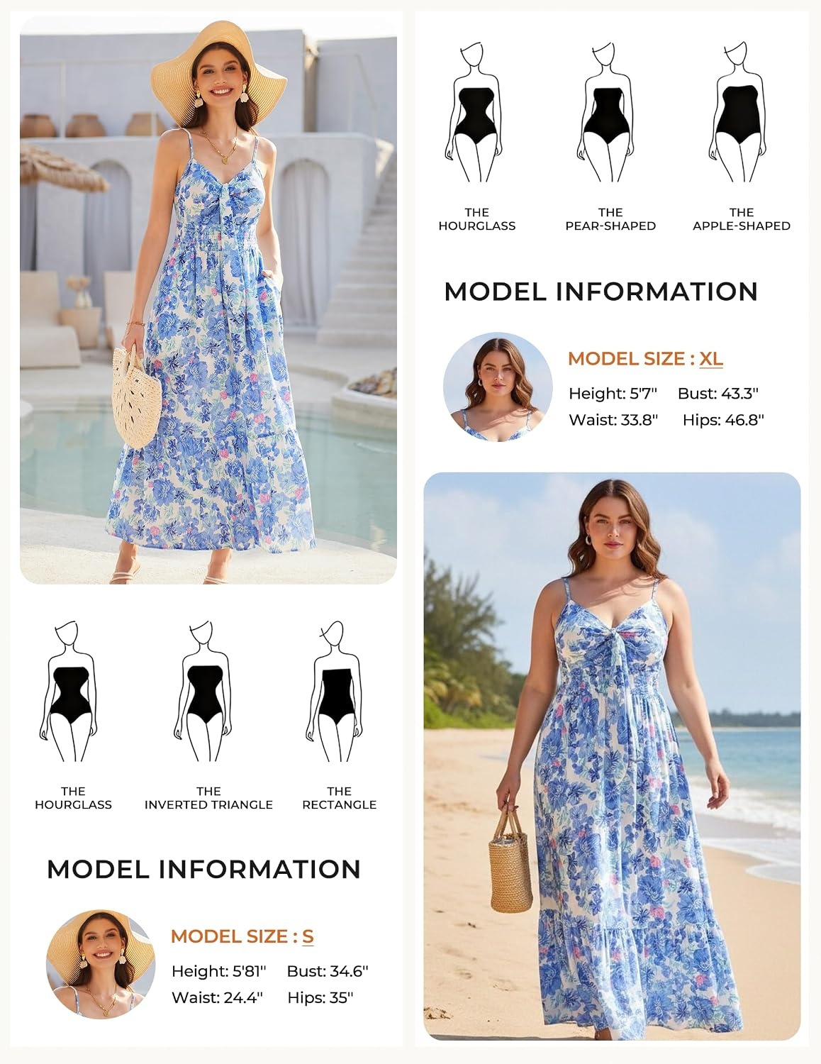 image:imageGRACE KARIN Womens Summer Maxi Floral Beach Dresses 2026Blue Floral