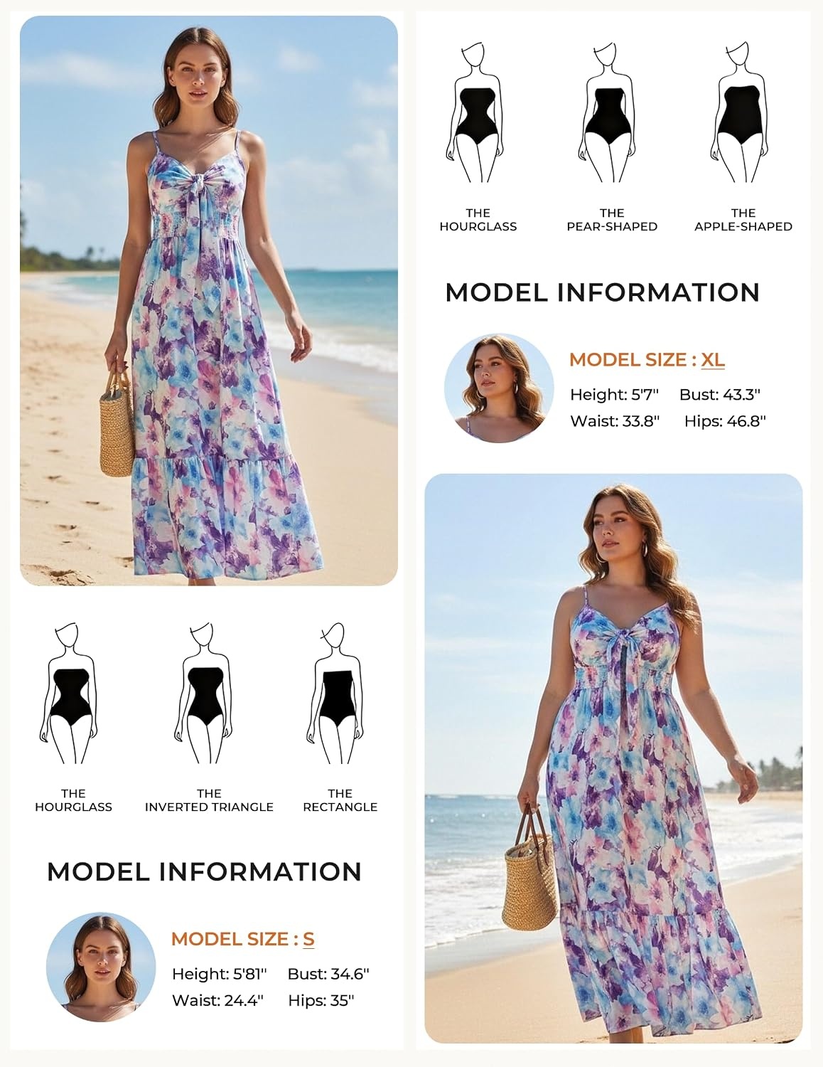 image:imageGRACE KARIN Womens Summer Maxi Floral Beach Dresses 2026Blue Purple Floral
