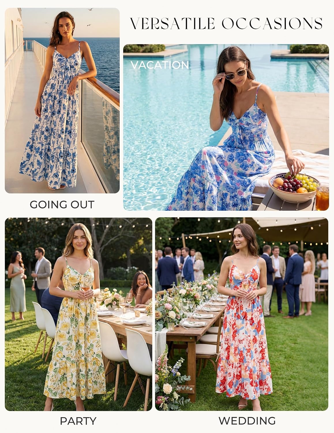 image:imageGRACE KARIN Womens Summer Maxi Floral Beach Dresses 2026Blue Purple Floral