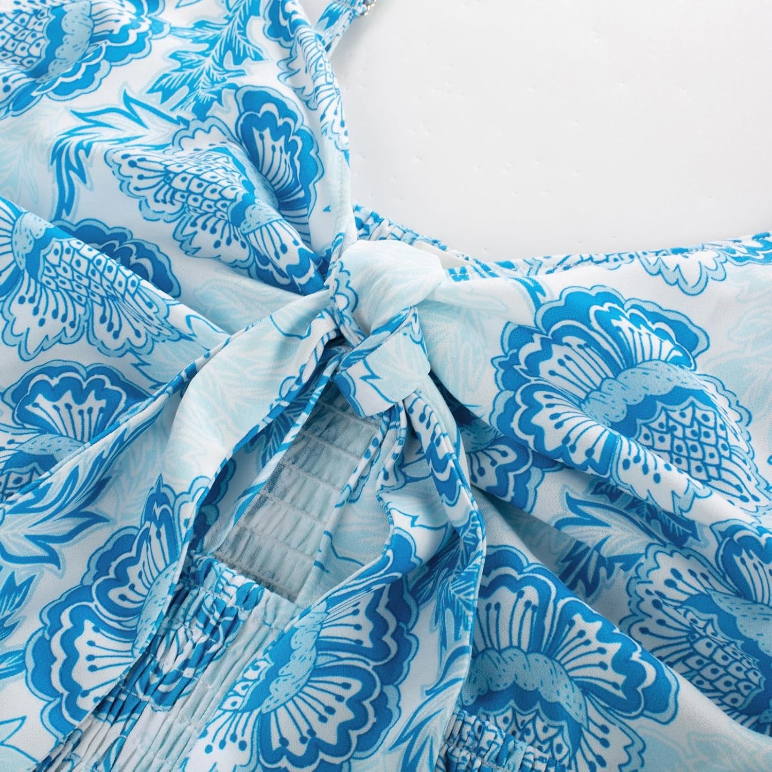 image:imageGRACE KARIN Womens Summer Maxi Floral Beach Dresses 2026Blue White Floral