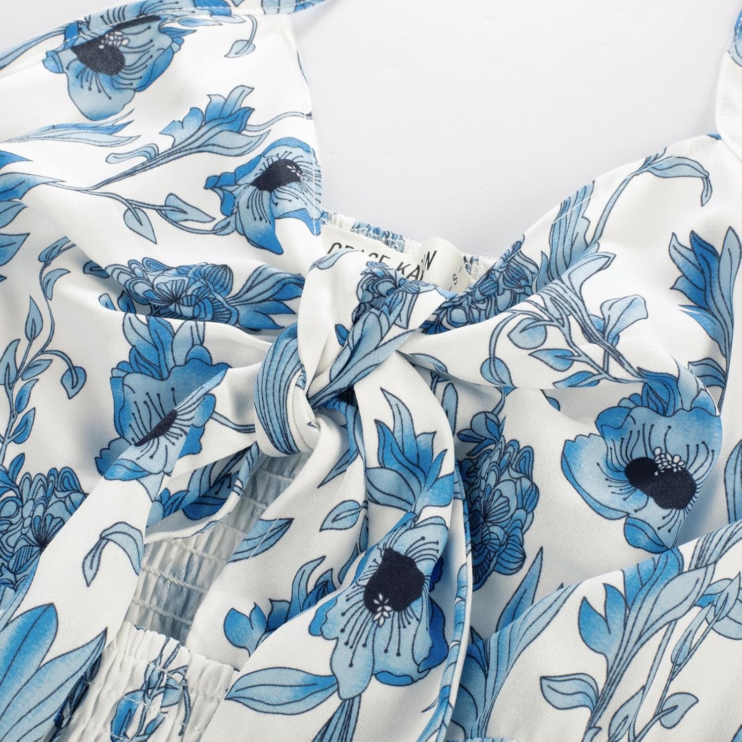 image:imageGRACE KARIN Womens Summer Maxi Floral Beach Dresses 2026White Blue Vine