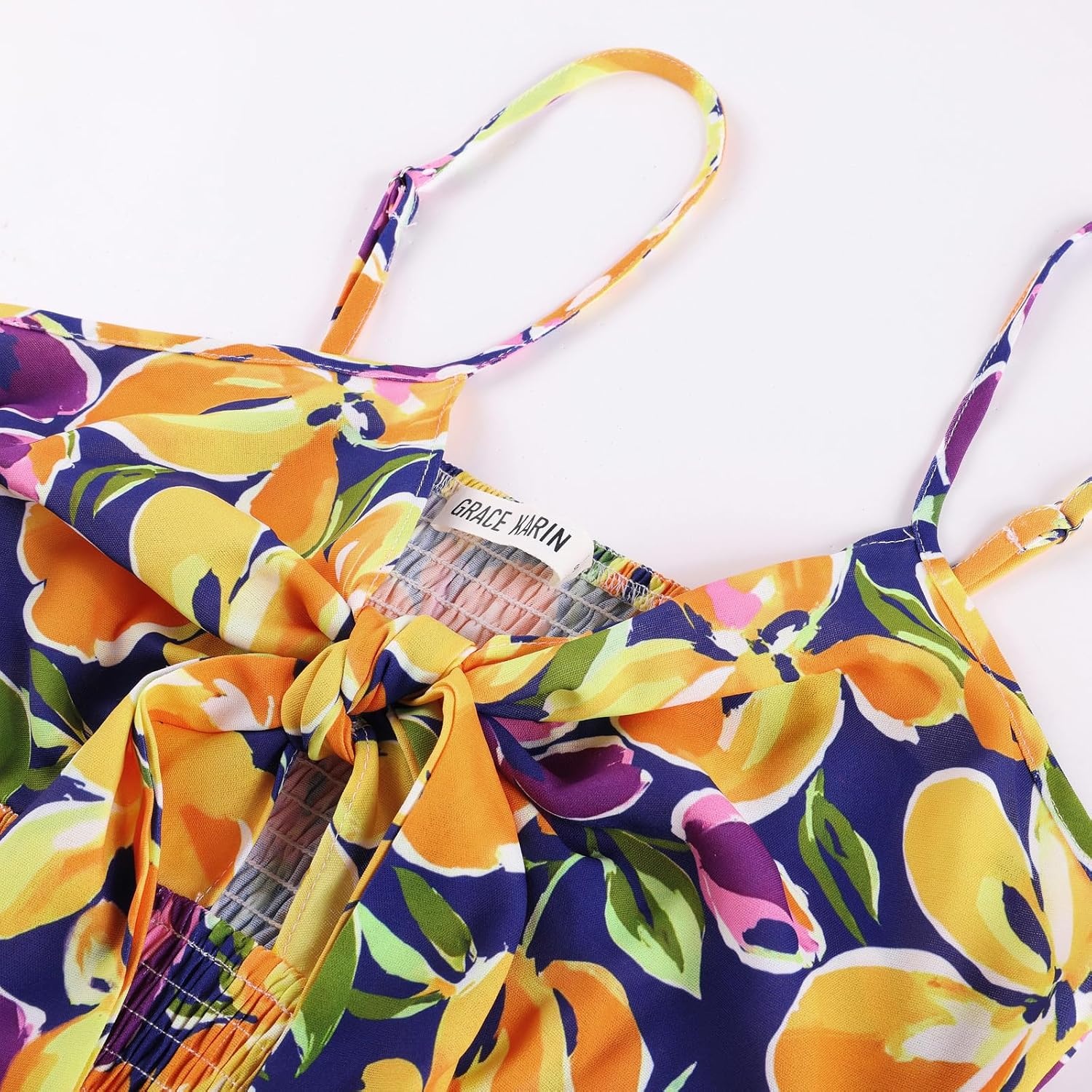image:imageGRACE KARIN Womens Summer Maxi Floral Beach Dresses 2026Yellow Purple Flower