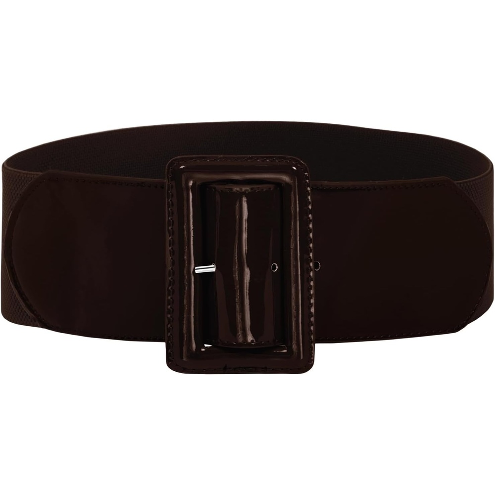 image:imageGRACE KARIN Womens Stretchy Belt 3 Inch Wide Elastic BeltsDark Brown