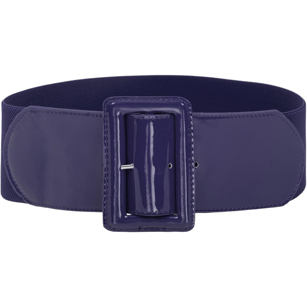 image:imageGRACE KARIN Womens Stretchy Belt 3 Inch Wide Elastic BeltsNavy Blue