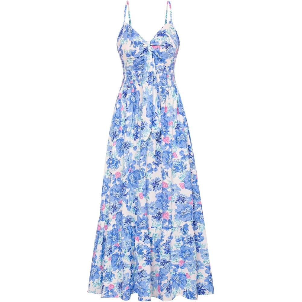 image:imageGRACE KARIN Womens Summer Maxi Floral Beach Dresses 2026Blue Floral