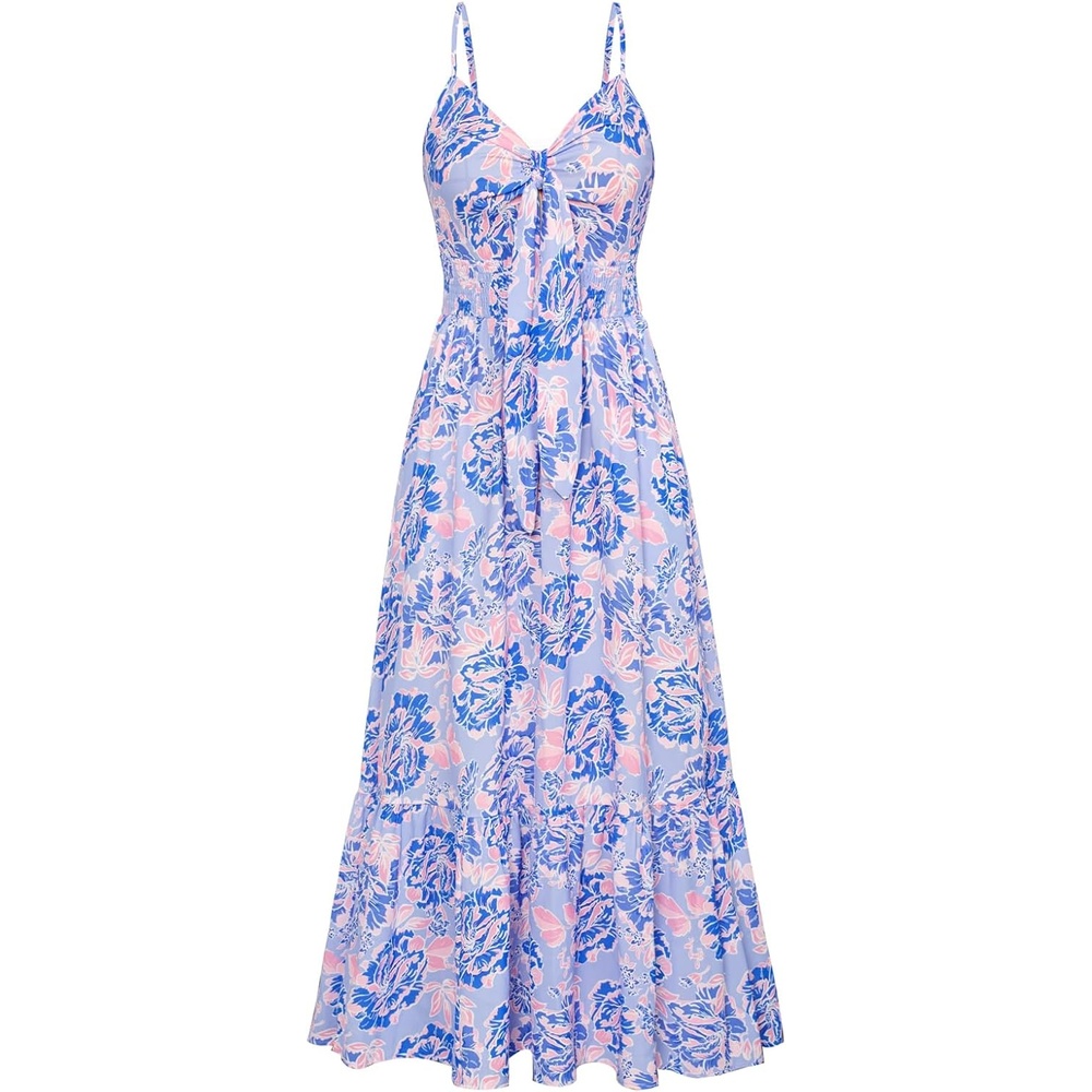 image:imageGRACE KARIN Womens Summer Maxi Floral Beach Dresses 2026Purple Floral