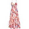 Blue Red Floral