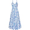 White Blue Floral
