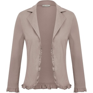 GRACE KARIN Women 3/4 Sleeve Cropped Blazer Jacket(Gray Pink)