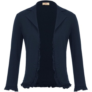 GRACE KARIN Women 3/4 Sleeve Cropped Blazer Jacket(Navy)
