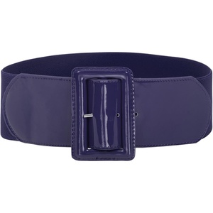 GRACE KARIN Women’s Stretchy Belt 3 Inch Wide Elastic Belts(Navy Blue)