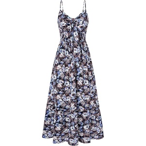 GRACE KARIN Womens Summer Maxi Floral Beach Dresses 2026(Black Blue Floral)