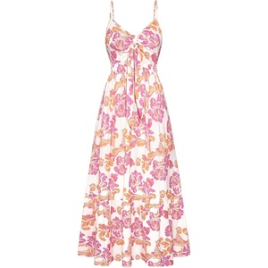 GRACE KARIN Womens Summer Maxi Floral Beach Dresses 2026(White Pink Flowers)
