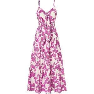 GRACE KARIN Womens Summer Maxi Floral Beach Dresses 2026(White Purple Floral)