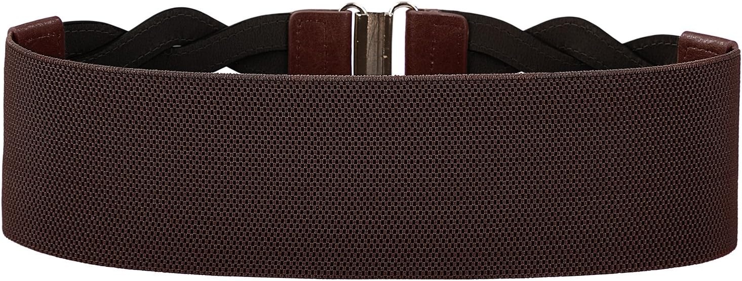 image:imageGRACE KARIN Wide Belts for Women Elastic Waist BeltChocolate Brown