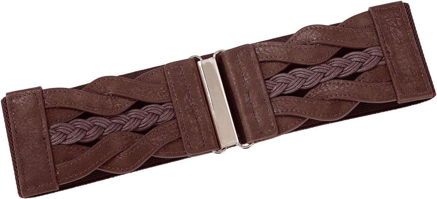 image:imageGRACE KARIN Wide Belts for Women Elastic Waist BeltChocolate Brown